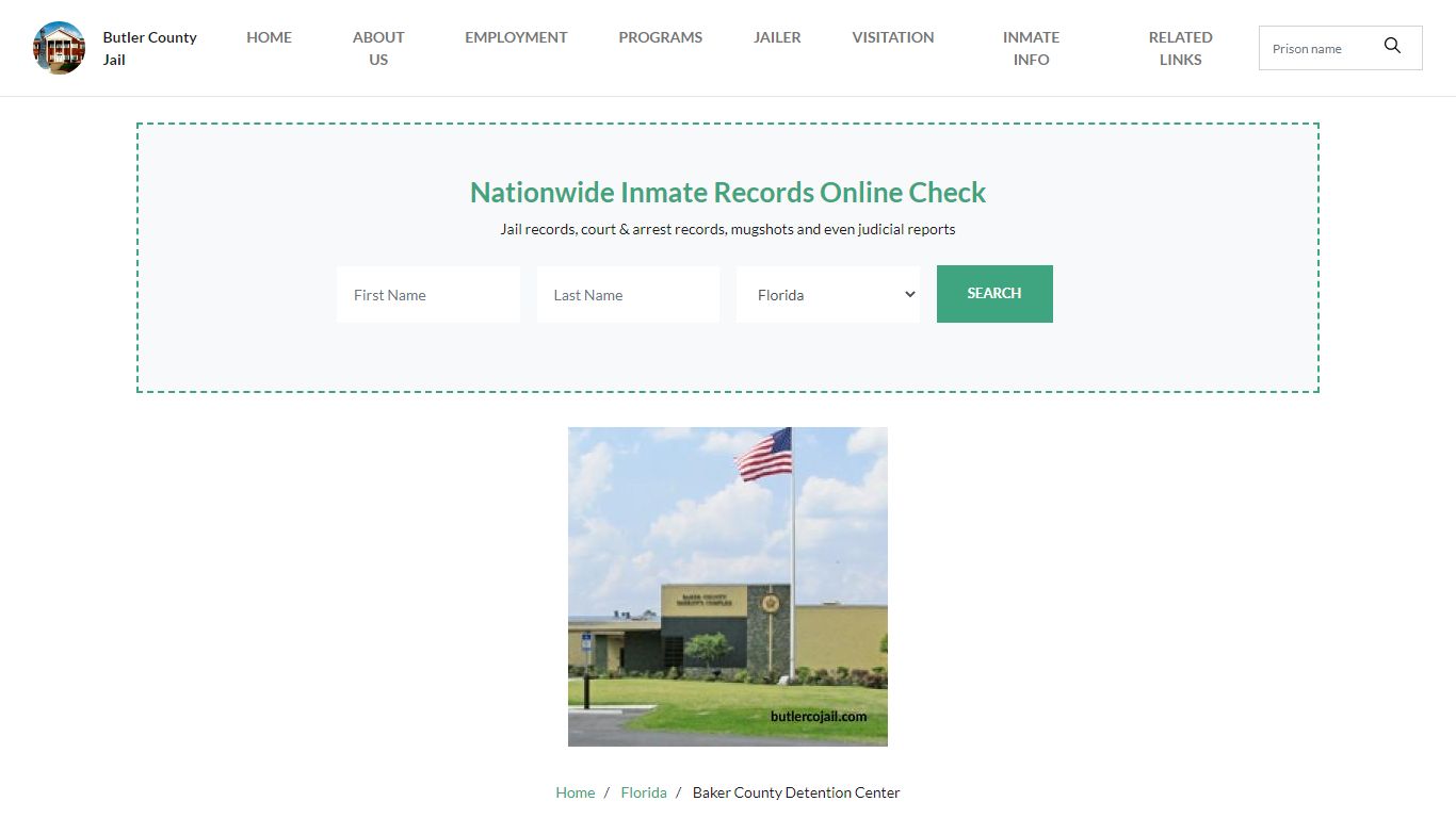 Baker County Detention Center, FL Inmate Search, Visitation Hours